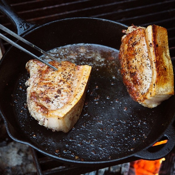 Poler Cast Iron Skillet Heavy Duty Camping Frying Pan