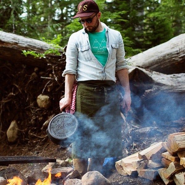 Poler Cast Iron Skillet Heavy Duty Camping Frying Pan