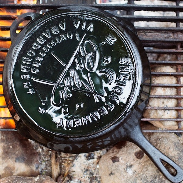 Poler Cast Iron Skillet Heavy Duty Camping Frying Pan