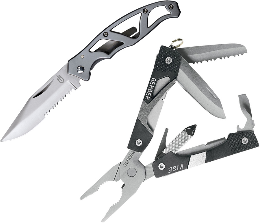 Gerber Vise & Mini Paraframe Pocket Multi Tool Twin Pack
