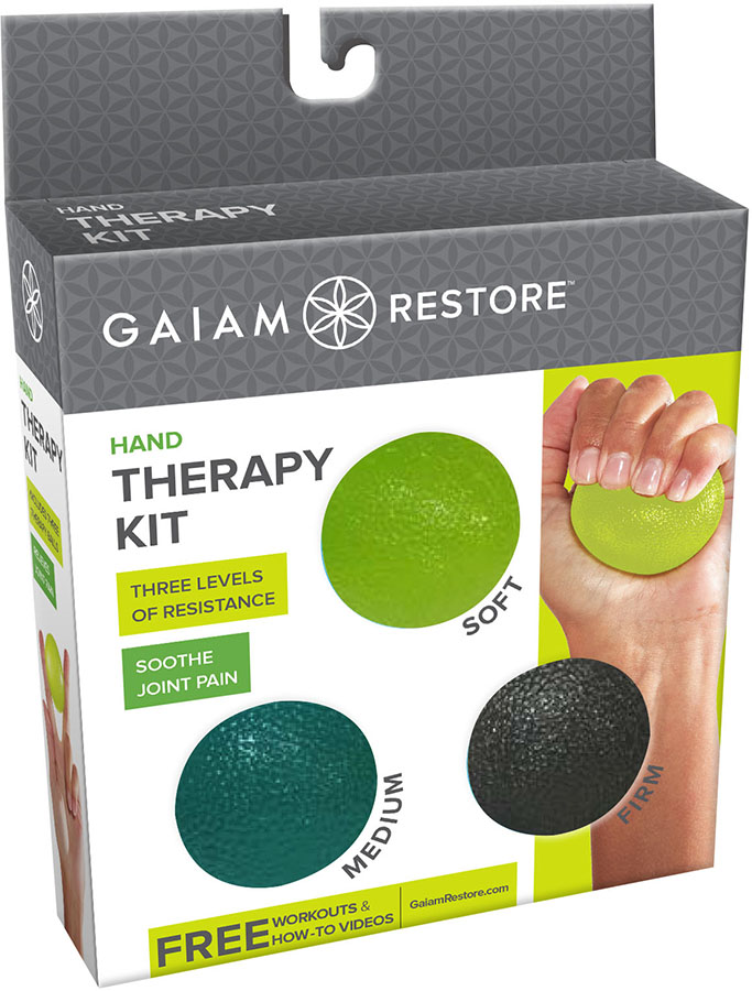 Gaiam Restore Hand Therapy Kit/Ball Set
