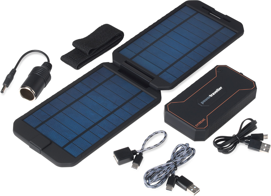 PowerTraveller Extreme Solar Kit Power Bank & Solar Charger