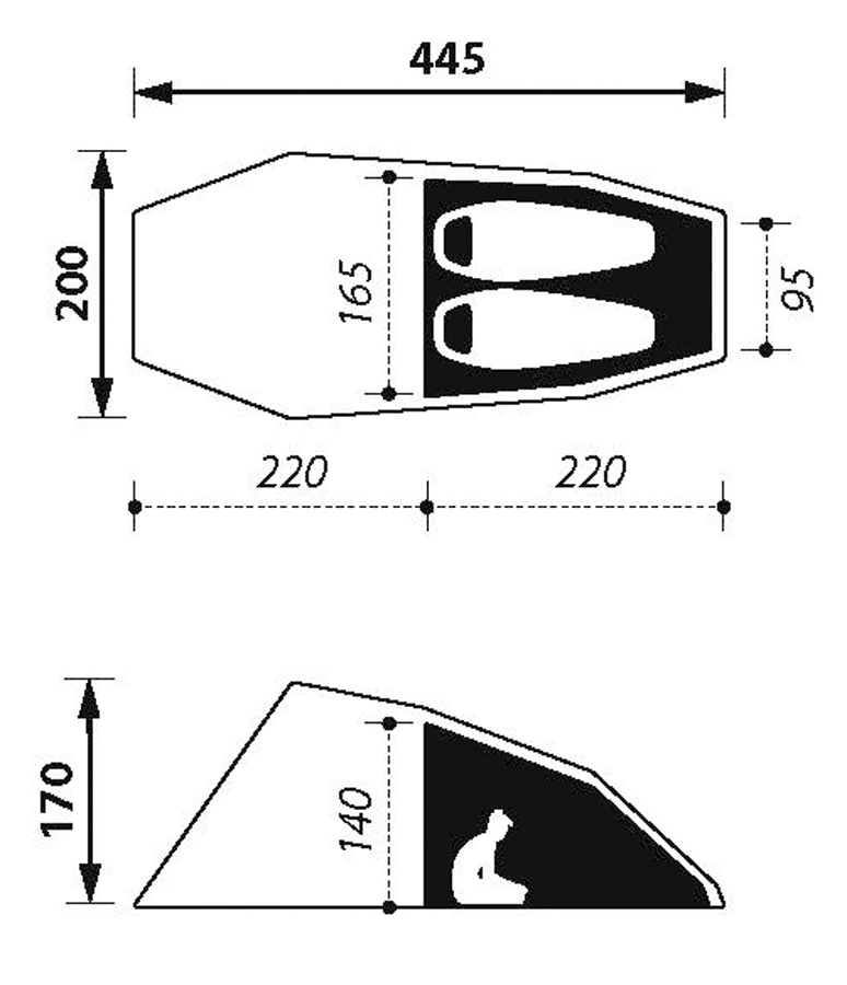 NOMAD Bedouin 2 LW Tent Camping Shelter