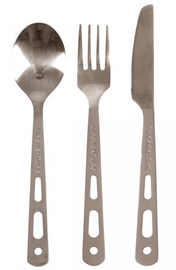 Lifeventure Titanium Cutlery Set Ultralight Camping Utensils