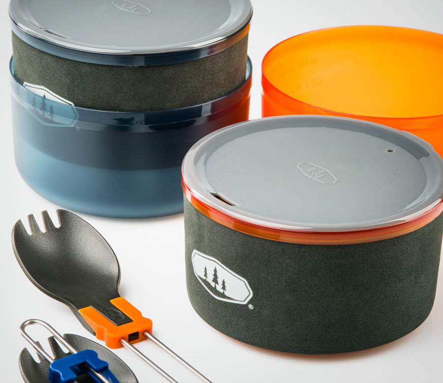 GSI Outdoors Halulite Microdualist II Compact Camping Cook Set