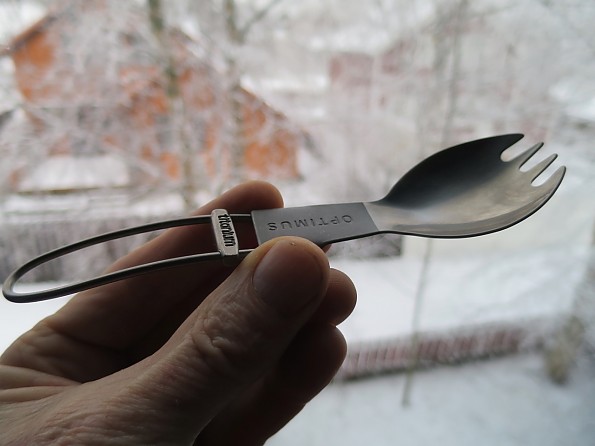 Optimus Titanium Folding Spork Ultra Compact Camping Utensil