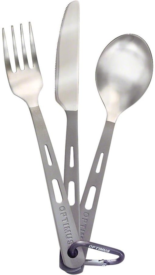 Optimus Titanium 3-Piece Cutlery Set Ultralight Camping Utensils