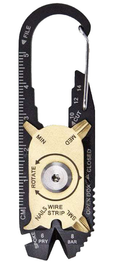 True Utility Fixr Carabiner Multi-Tool Pocket Keychain Tool + Pouch