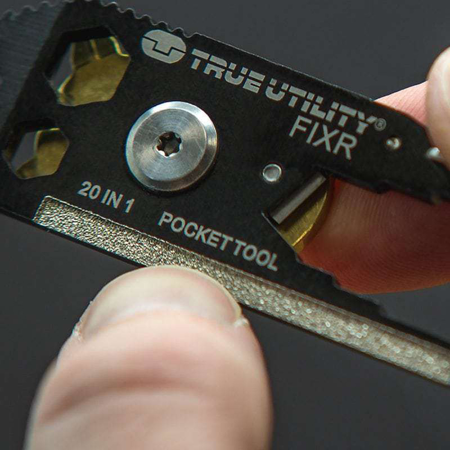 True Utility Fixr Carabiner Multi-Tool Pocket Keychain Tool + Pouch