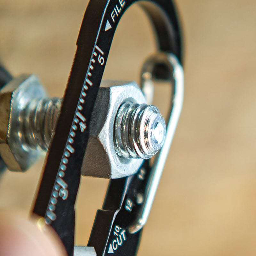 True Utility Fixr Carabiner Multi-Tool Pocket Keychain Tool + Pouch