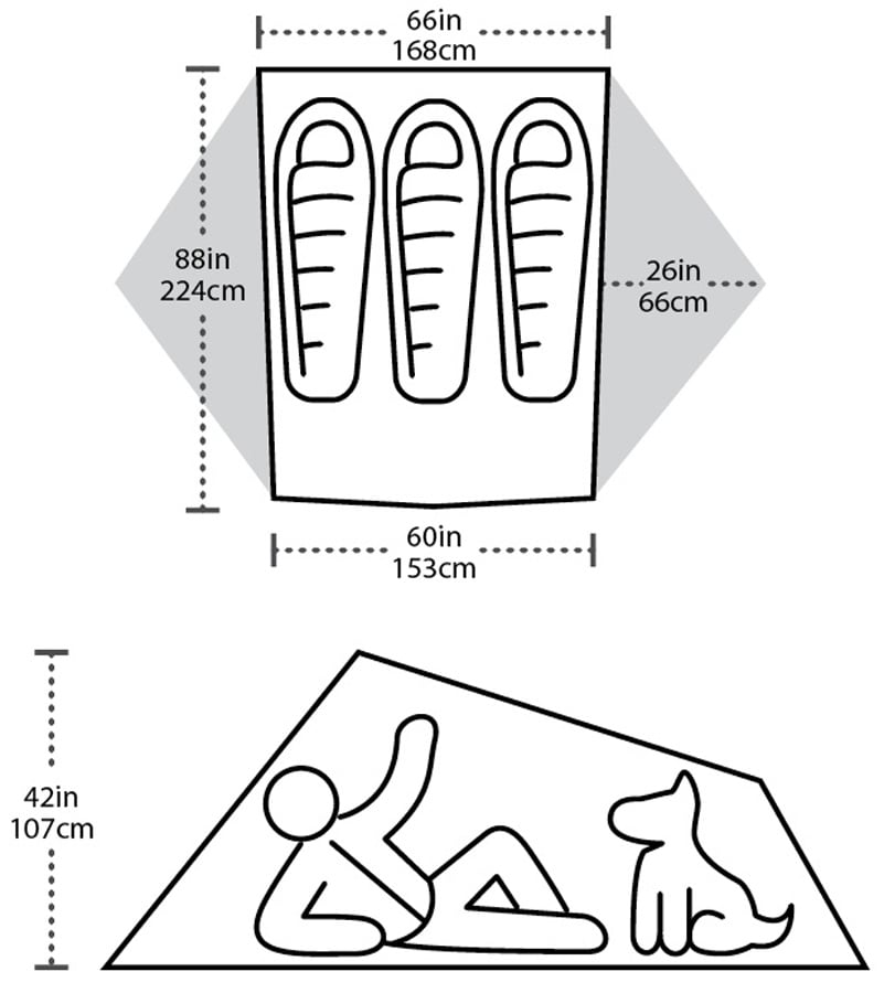 Big Agnes Tiger Wall 3 Platinum Crazylight Backpacking Tent