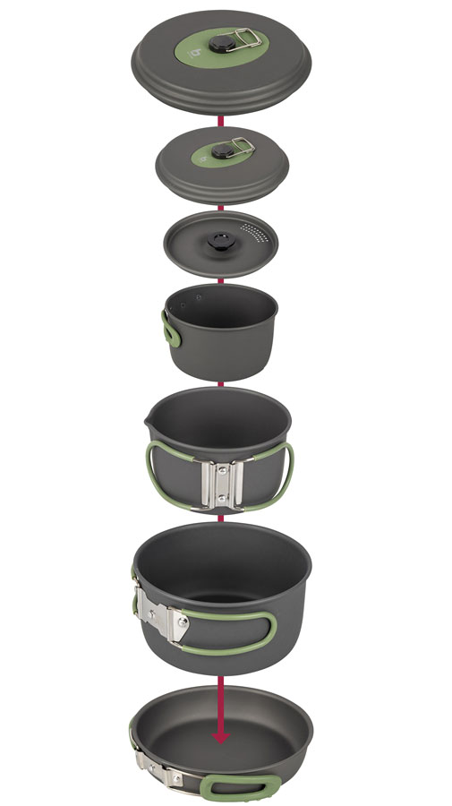 Bo-Camp Explorer 4 Cookware Compact Camping Cooking Set