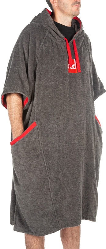 Red Luxury Towelling Change Robe Dressing Dry Towel