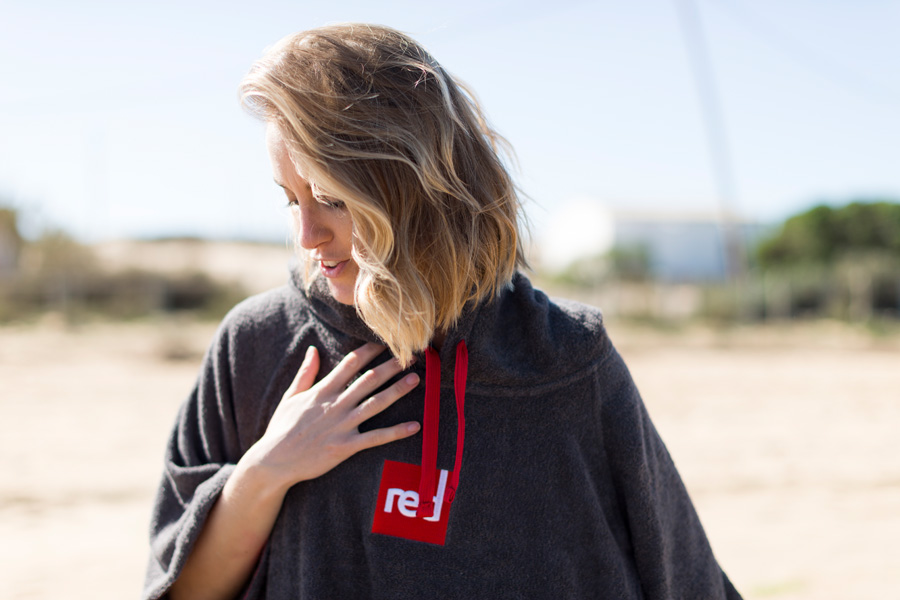 Red Luxury Towelling Change Robe Dressing Dry Towel