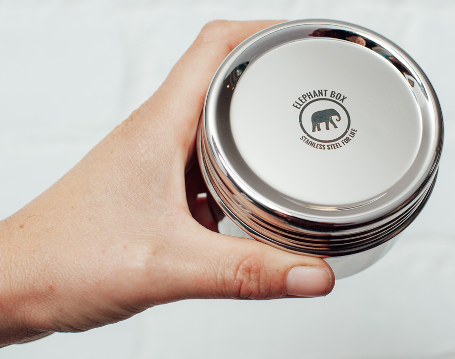 Elephant Box Screw Top Canister Stainless Steel Food Container