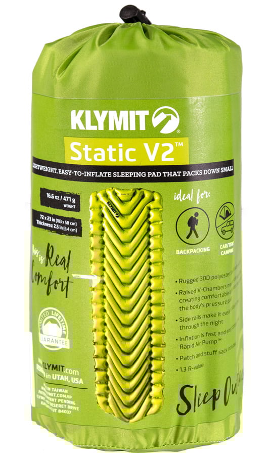 Klymit Static V2 Inflatable Camping Mattress