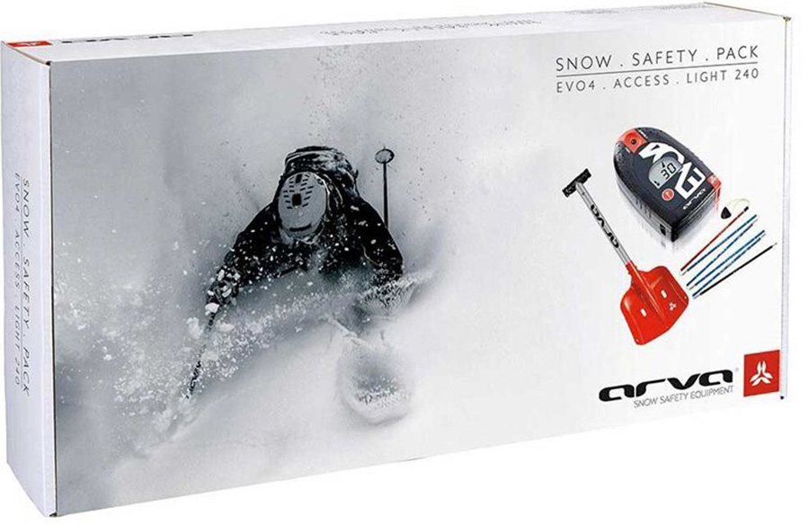 Arva Snow Safety Evo4 + Access + Light Probe Transceiver Beacon Safety Pack
