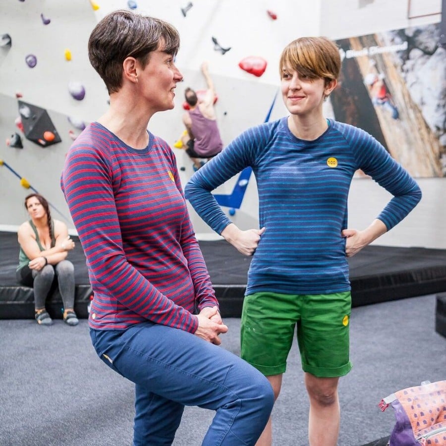 Moon Striped Bamboo Women's Long Sleeve Climbing Tee