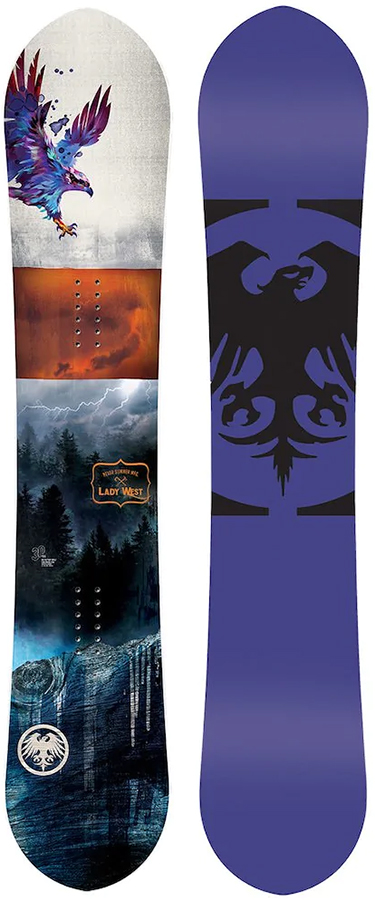 Never Summer Lady West Women's Rocker Camber Snowboard