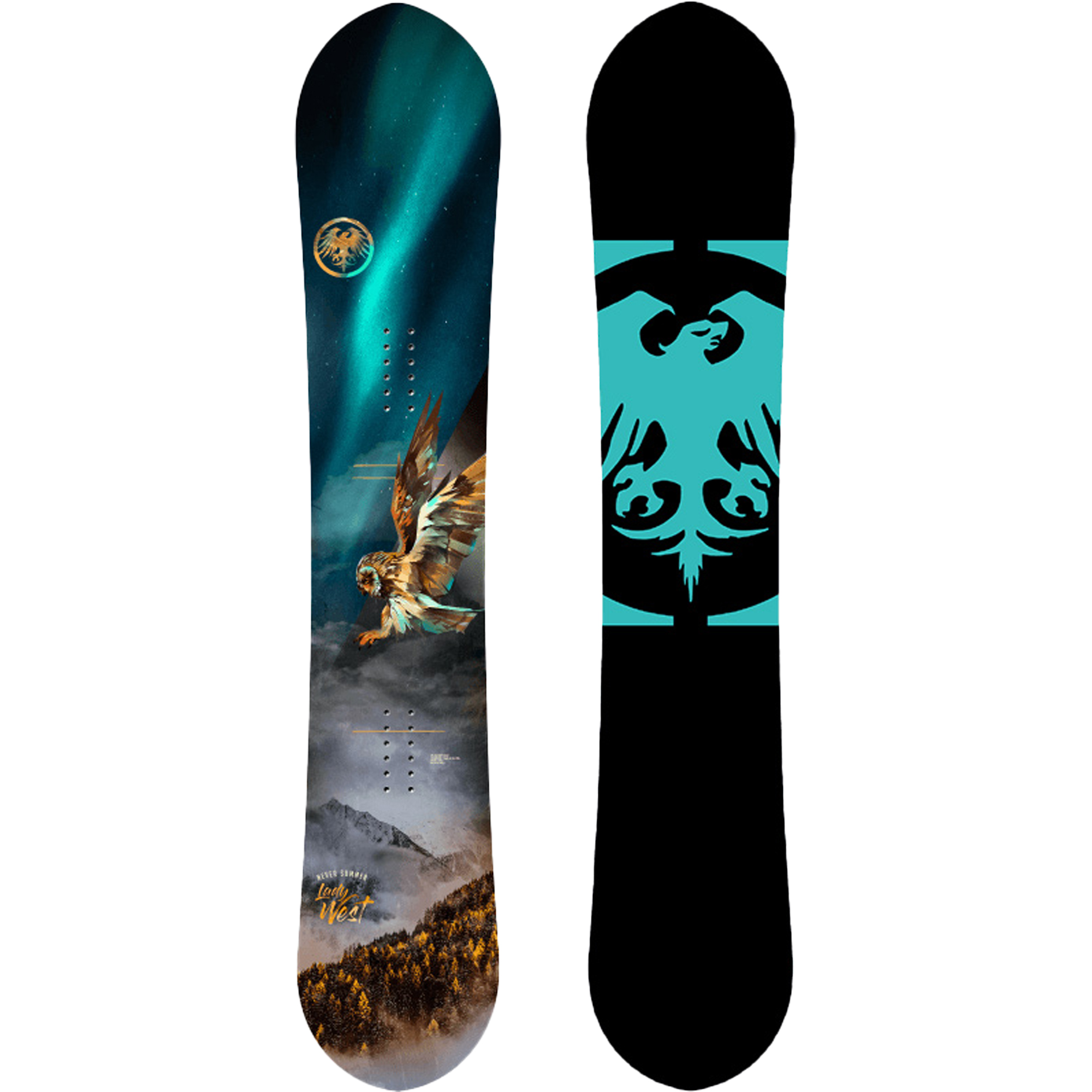 Never Summer Lady West Women's Rocker Camber Snowboard