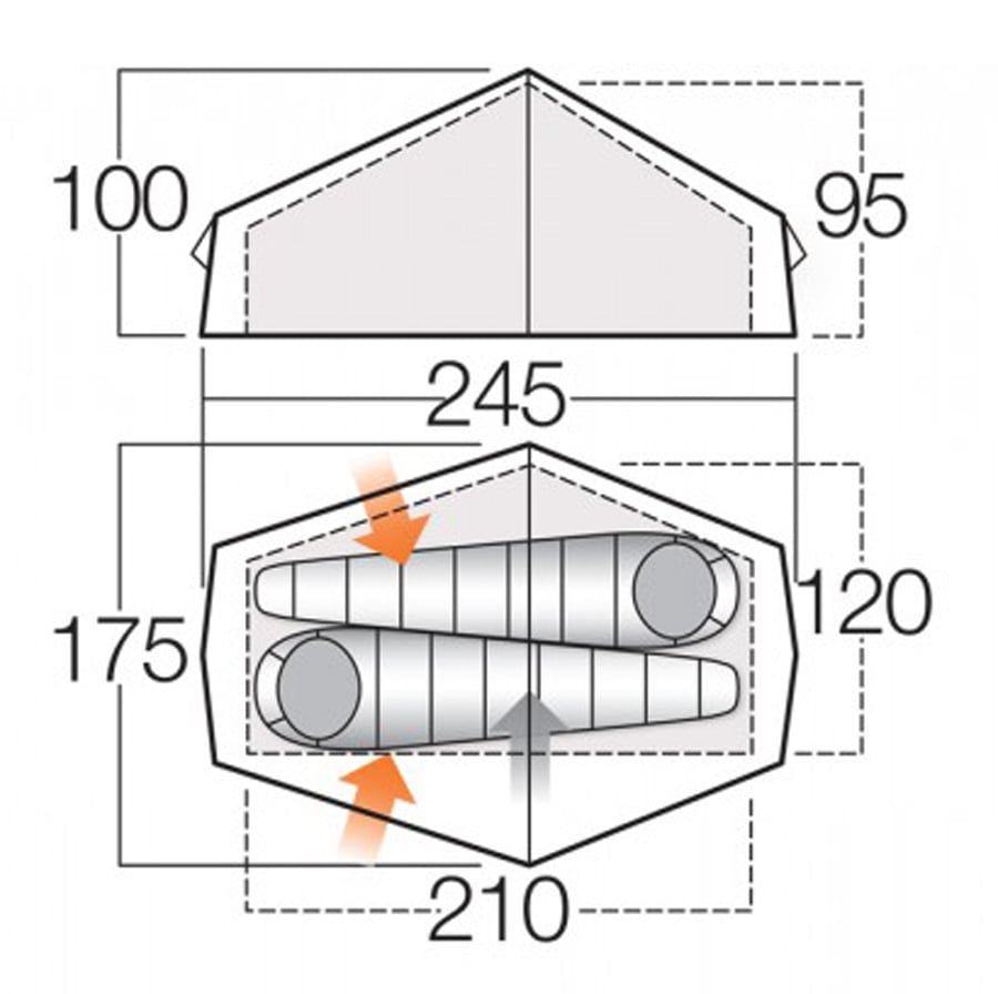 Vango F10 Helium UL2 Ultralight Backpacking Tent