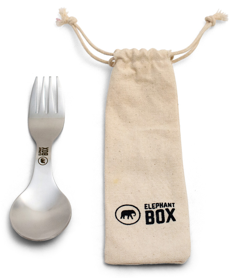 Elephant Box Stainless Steel Spork Compact Reusable Travel Utensil