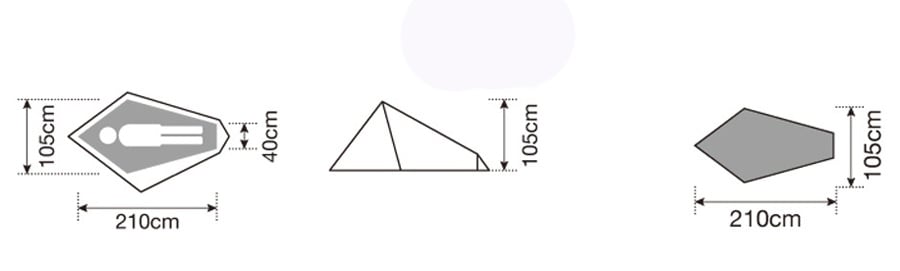 Snow Peak Lago Pro Air 1 Ultralight Backpacking Tent