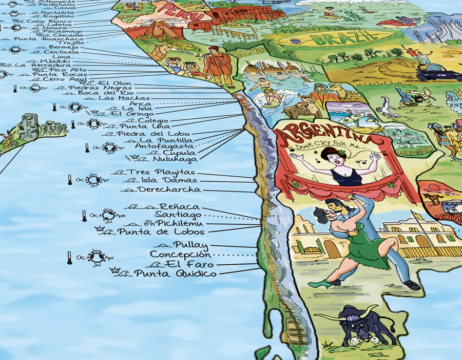 Awesome Maps Surftrip Map Surfing Spots Of The World Wall Map