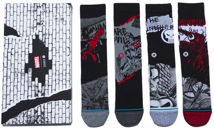 Stance Marvel 4-Pack Skate/Crew Socks