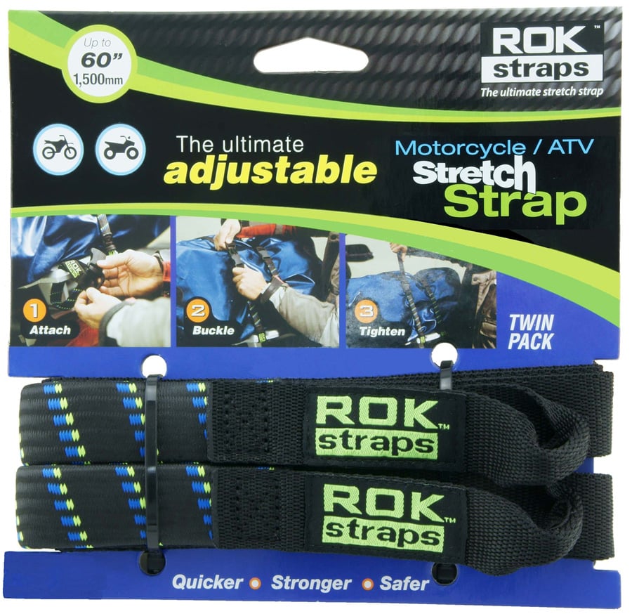 Rok Motorcycle & ATV Adjustable Cargo Straps