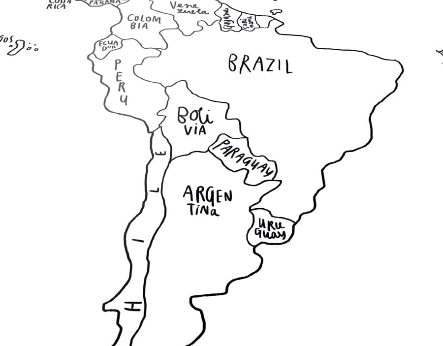 Awesome Maps Sketch Map Illustrated World Wall Map