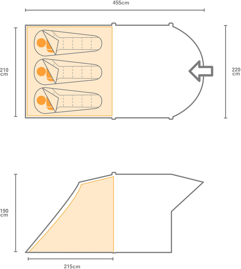 Regatta Kolima 3 Inflatable Camping Tent