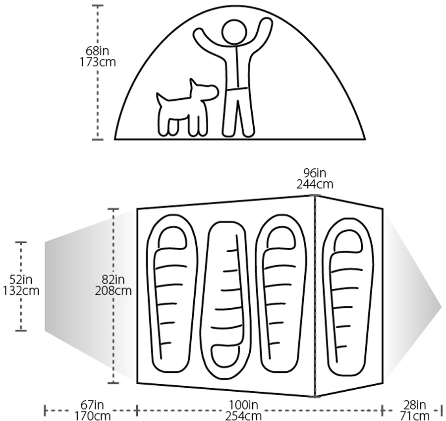 Big Agnes Tensleep Station 4 Lightweight Car Camping Tent