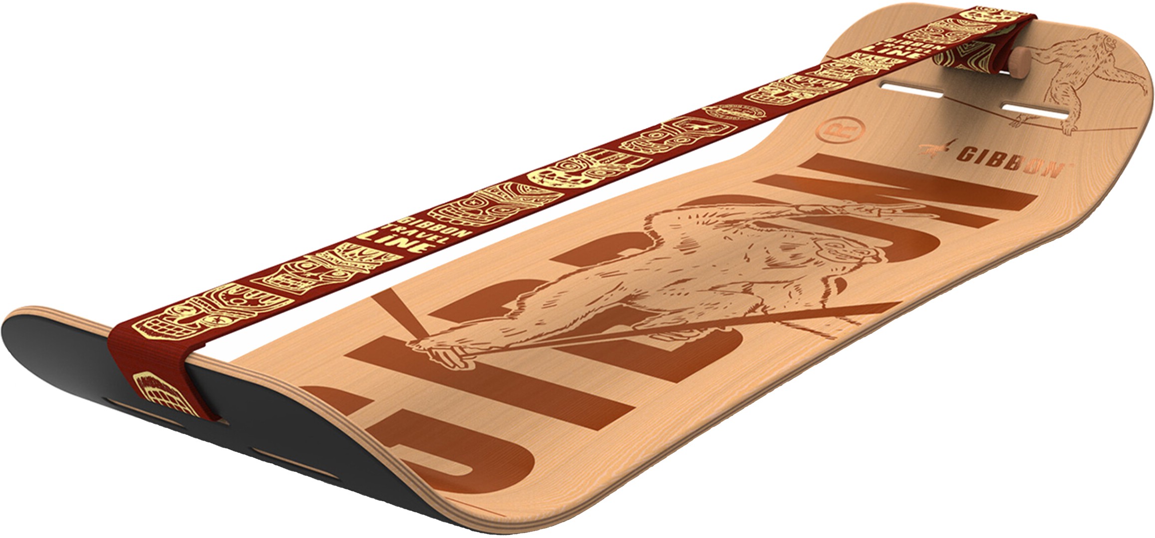 Gibbon Roots Rocker Giboard Slacklining Fitness Set