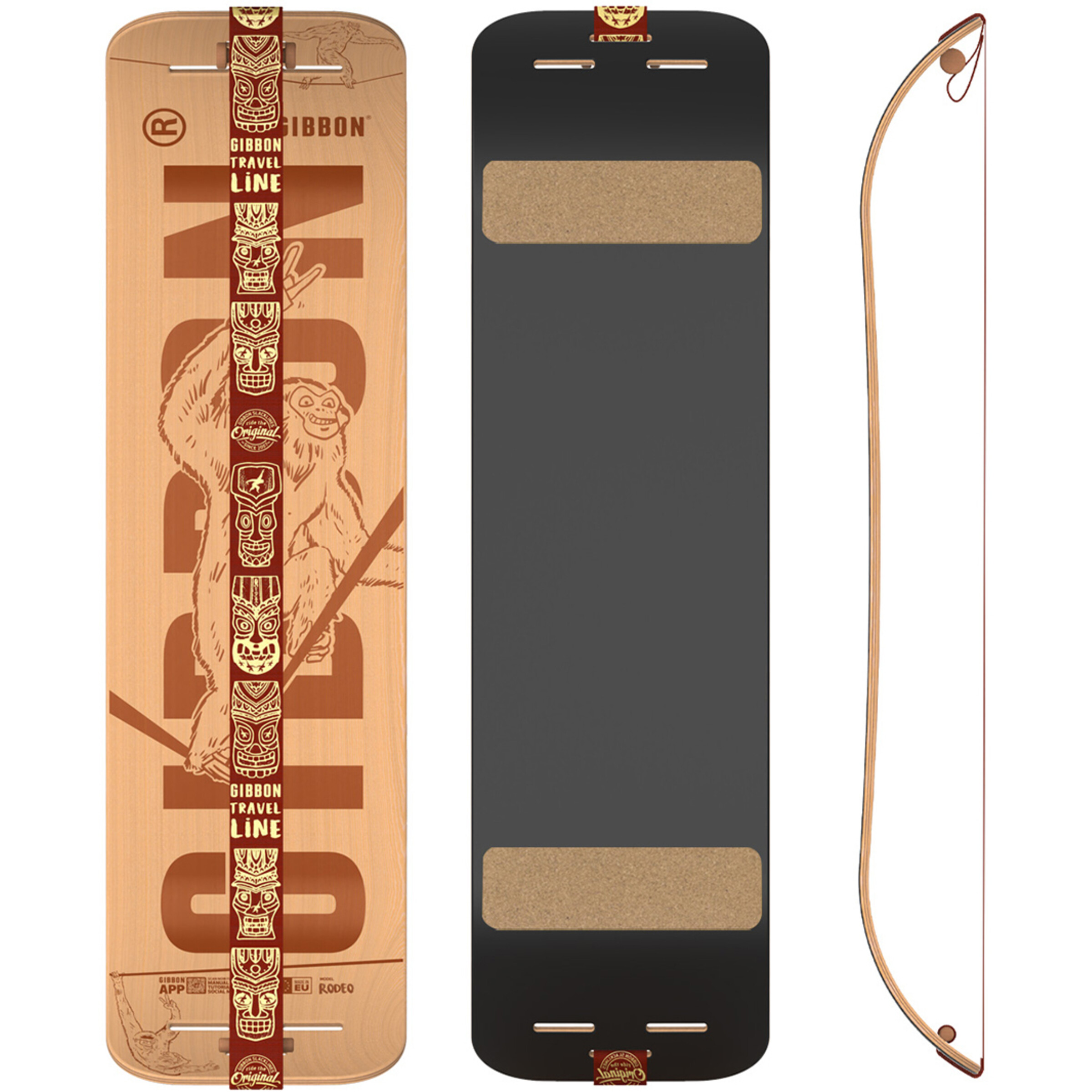 Gibbon Roots Rocker Giboard Slacklining Fitness Set