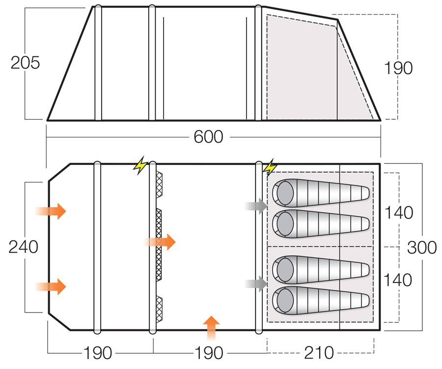 Vango Stargrove 2 Air 450 Inflatable Camping Tent