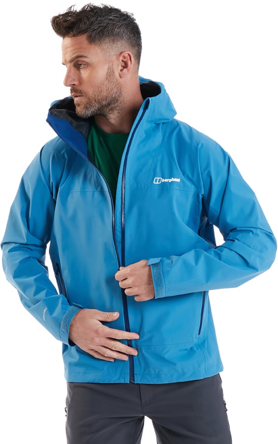 Berghaus Kember Vented Shell Jacket in Green/Dark Blue