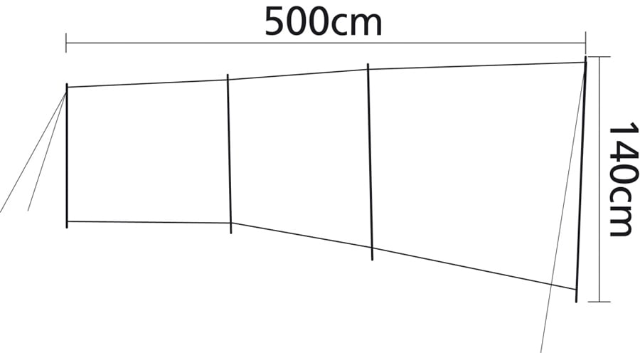Bo-Camp Brendan Windbreak 3 Panel Camping Windscreen