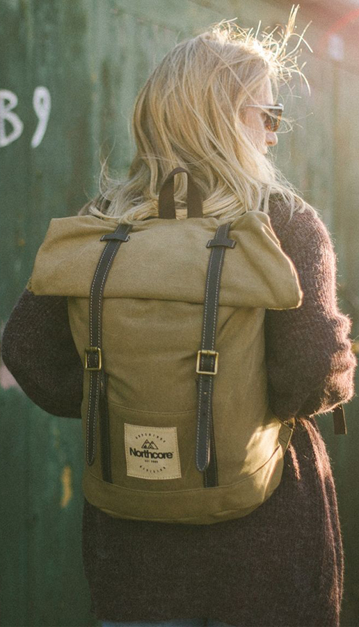 Northcore Waxed Canvas Day Pack/Everyday Backpack