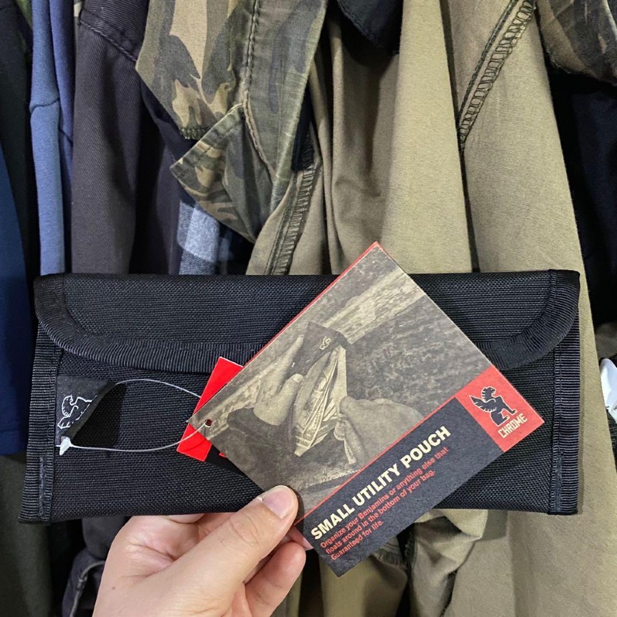 Chrome Utility Pouch Backpack Wallet Organiser