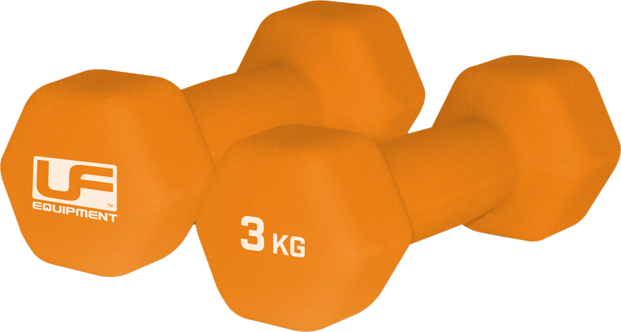 Urban Fitness Equipment Neoprene Covered 3KG Hex Dumbells