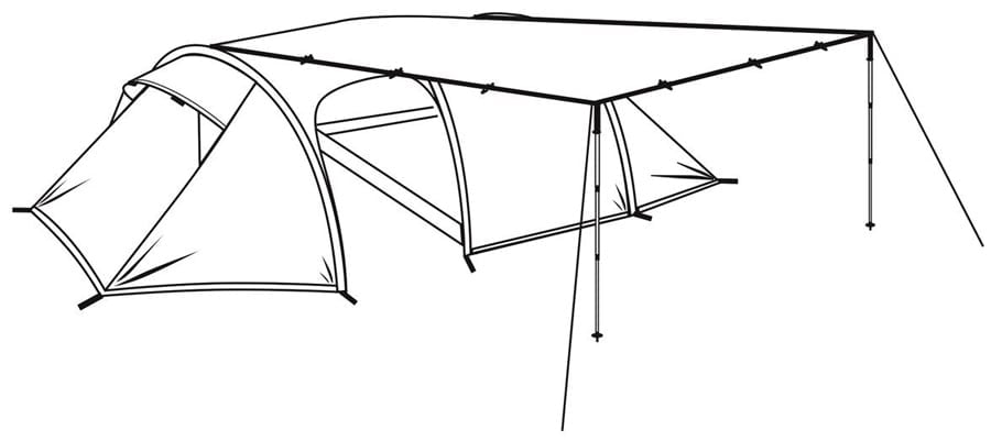Robens Trail Tarp 4x4m Lightweight Outdoor Shelter