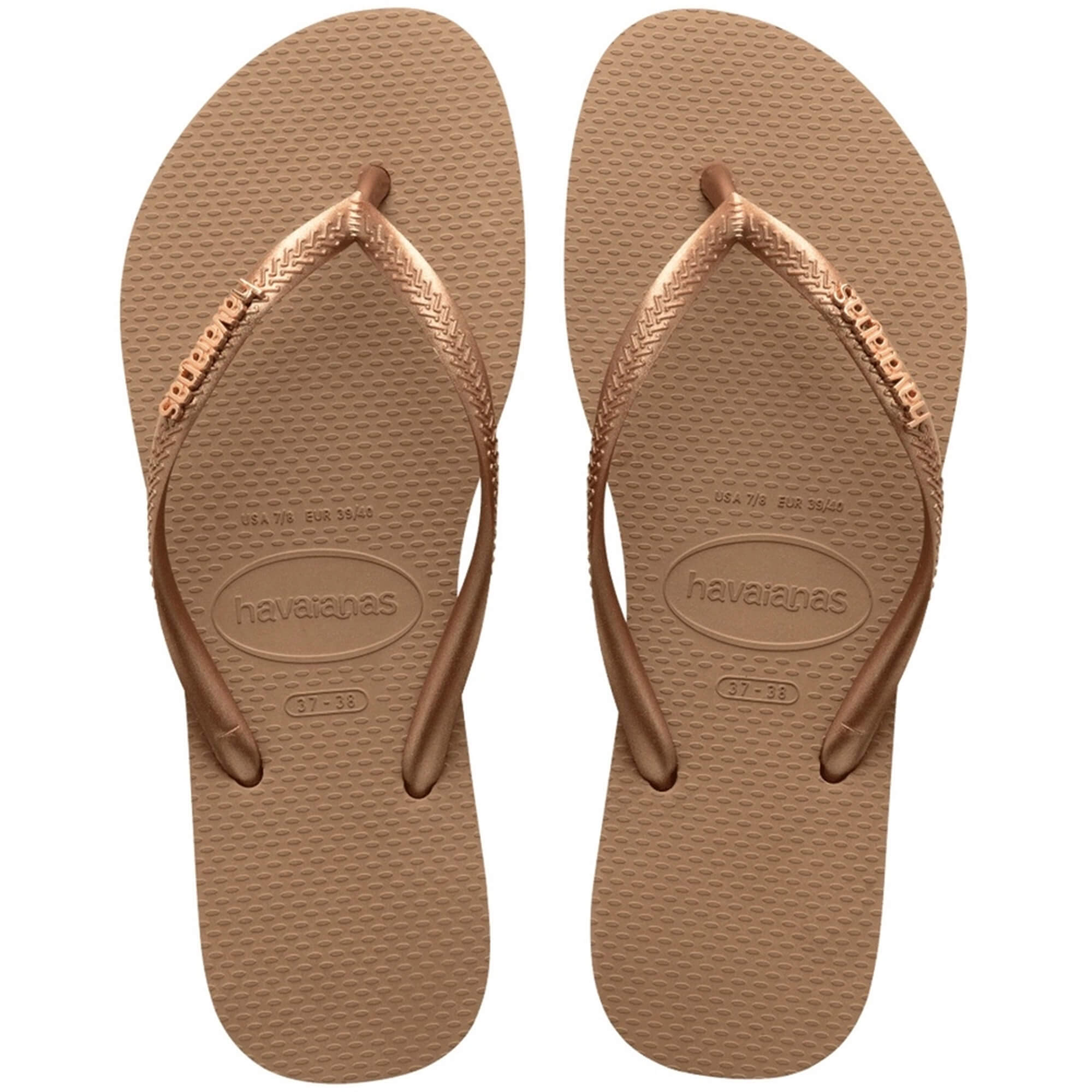 Havaianas Slim Logo Metallic Women's Flip Flops