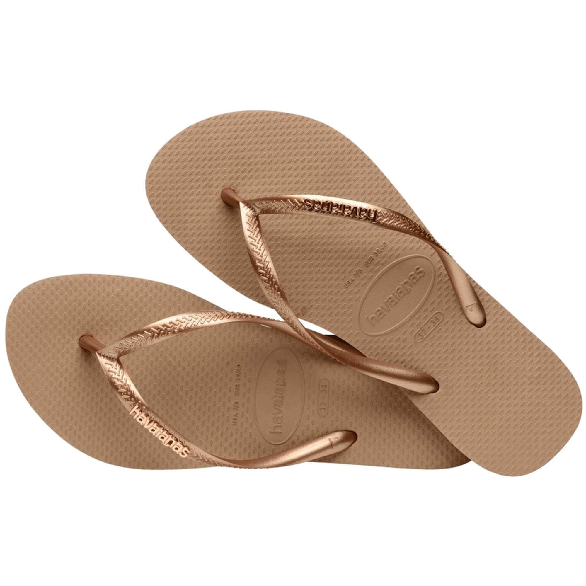 Havaianas Slim Logo Metallic Women's Flip Flops