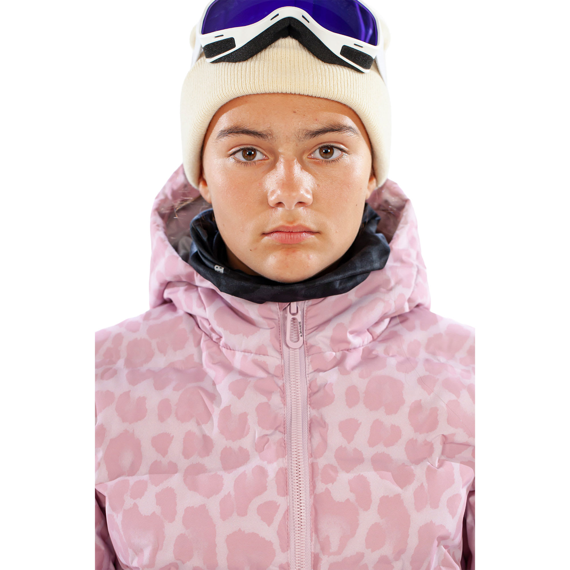 Surfanic Venice Leopard Girls Ski and Snowboarding Jacket