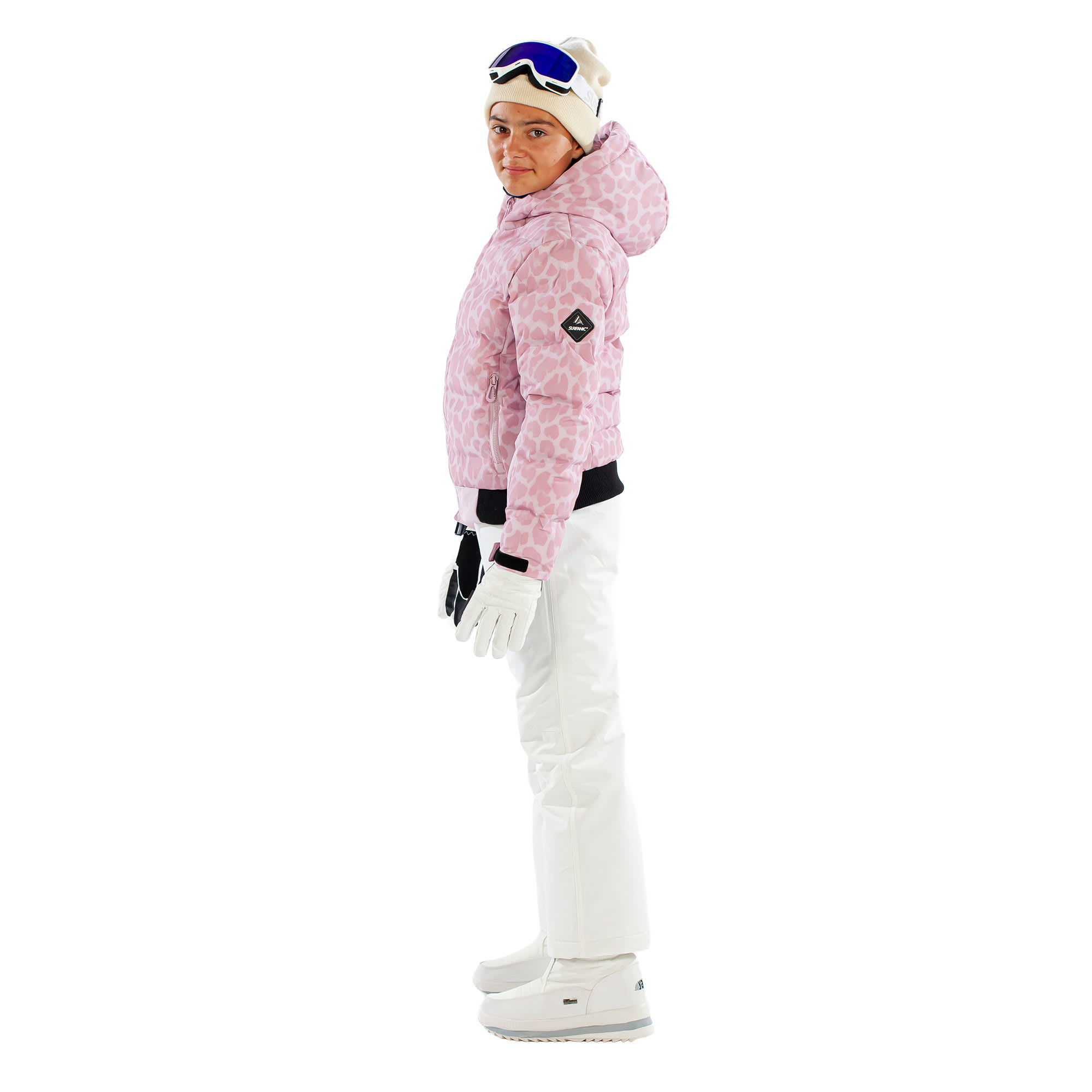 Surfanic Venice Leopard Girls Ski and Snowboarding Jacket