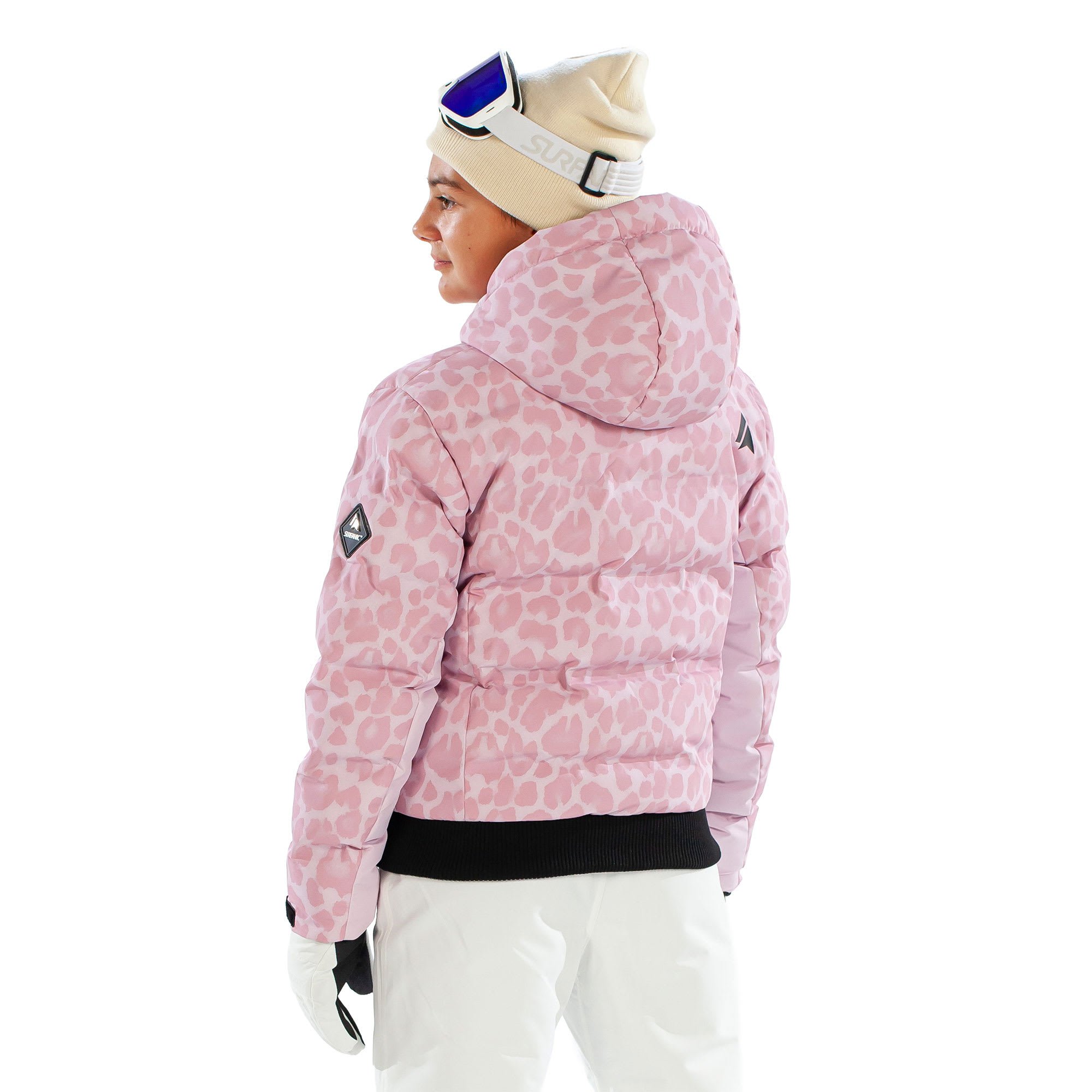 Surfanic Venice Leopard Girls Ski and Snowboarding Jacket