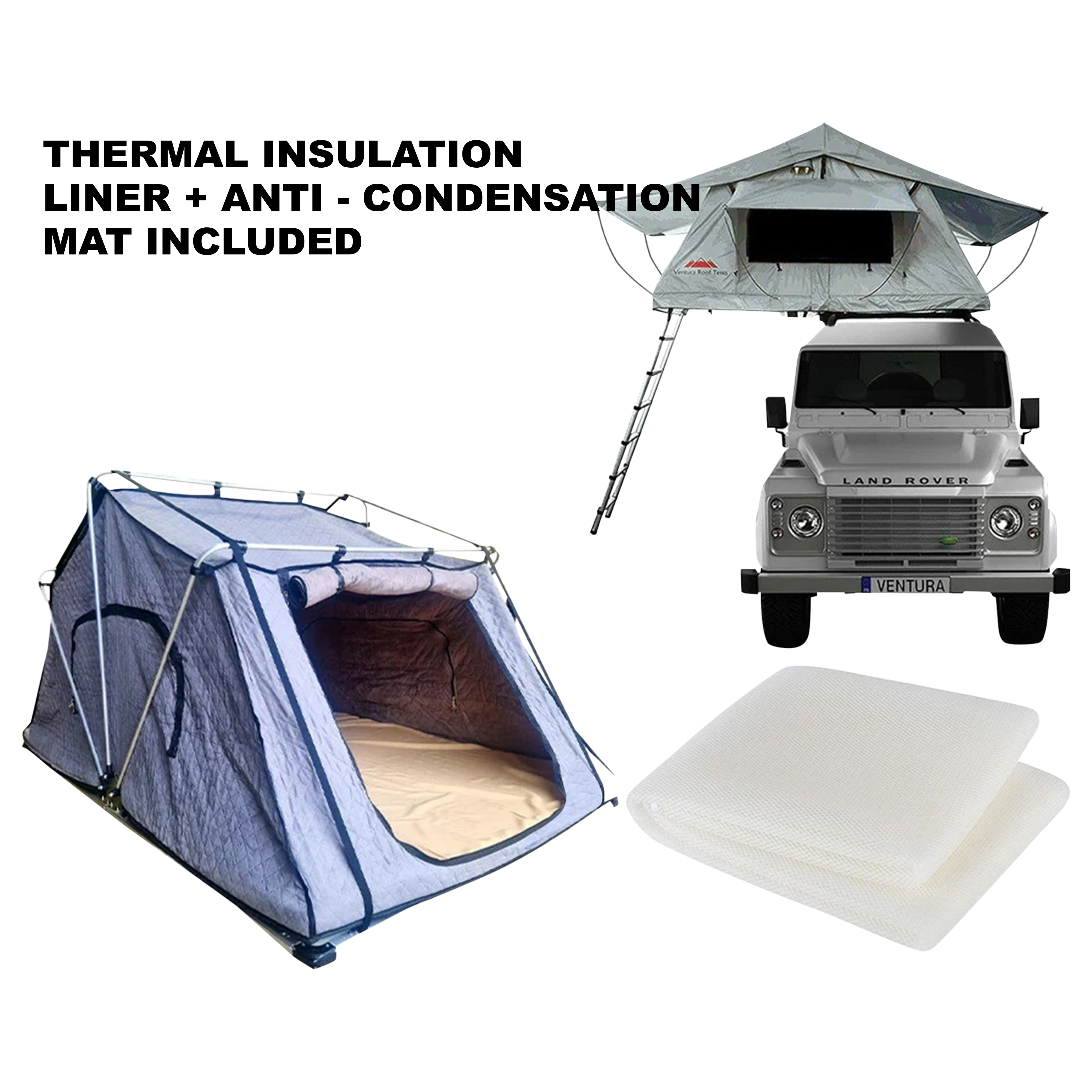Ventura Deluxe 1.4 Roof Top Tent + Thermal Liner + Anti Condensation Mattress