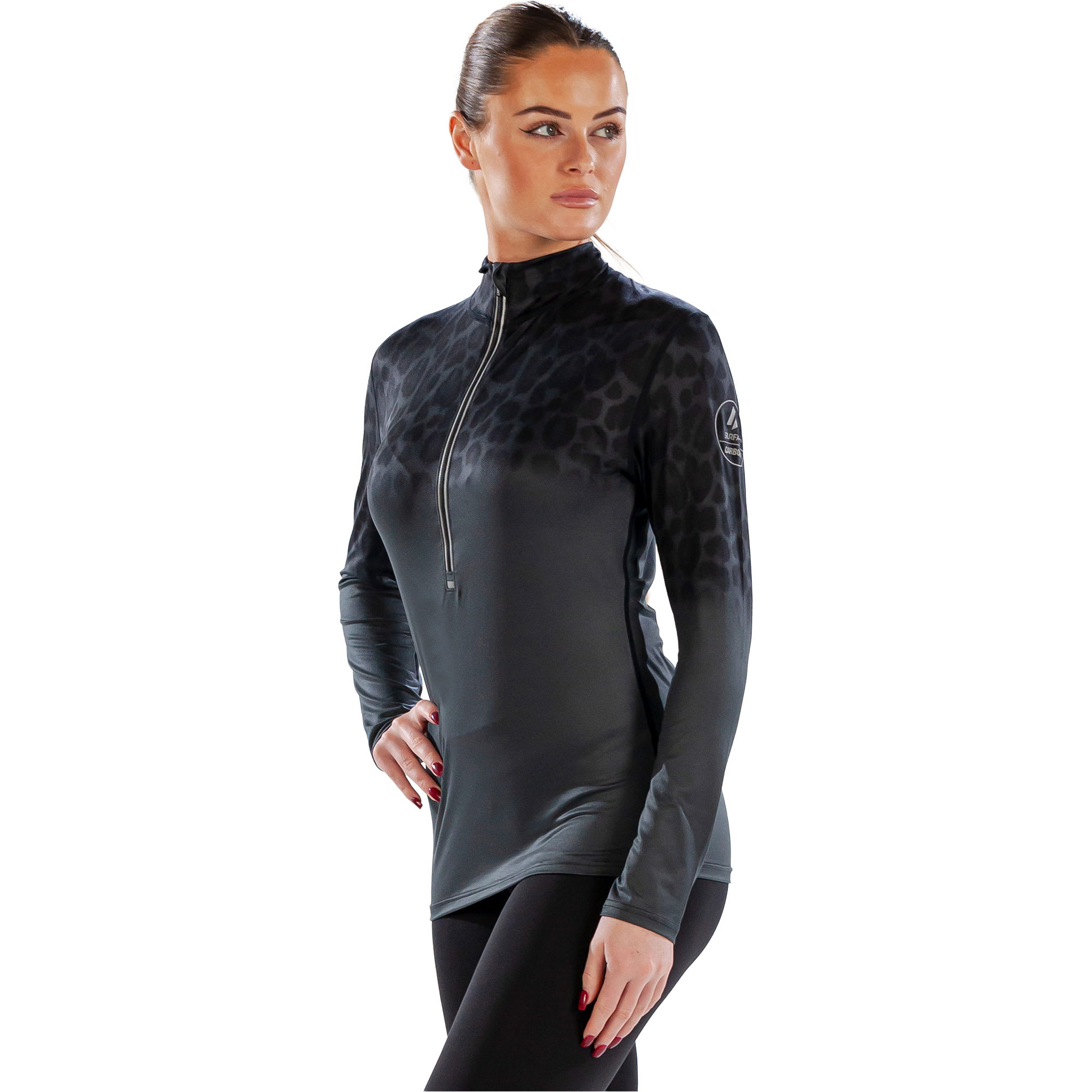 Surfanic Women's Cozy Jag Zip Neck Base Layer Top