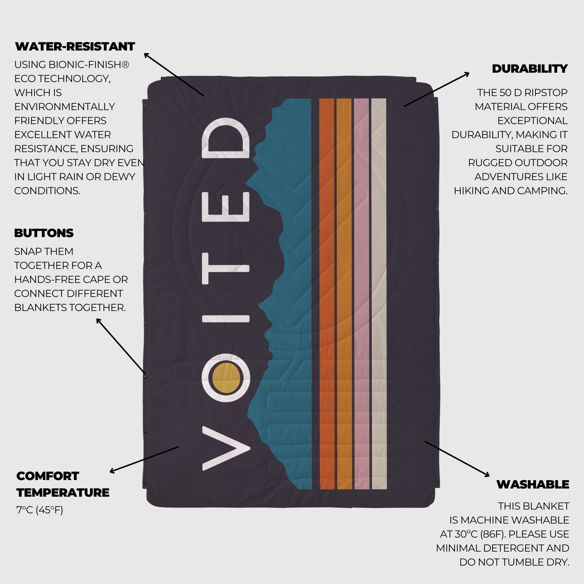VOITED Cloudtouch blanket 4-in-1